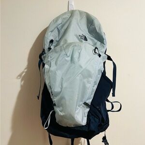 The North Face Backpack - Light Gray and Navy